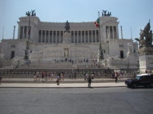 The "Altare della Patria" monument built in honor of one of Italy's Kings