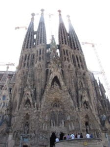 La Sagrada Familia Church by Antoni Gaudi in Barcelona, Spain