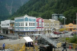 Here's a picture of the colourful shops in Juneau, Alaska