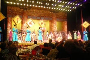 A picture of the Tang Dynasty show in Xi'an, China