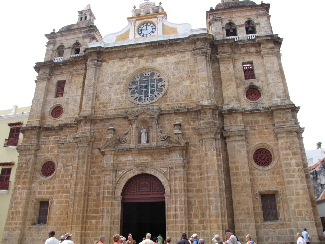 A church in Old Cartagena in Colombia