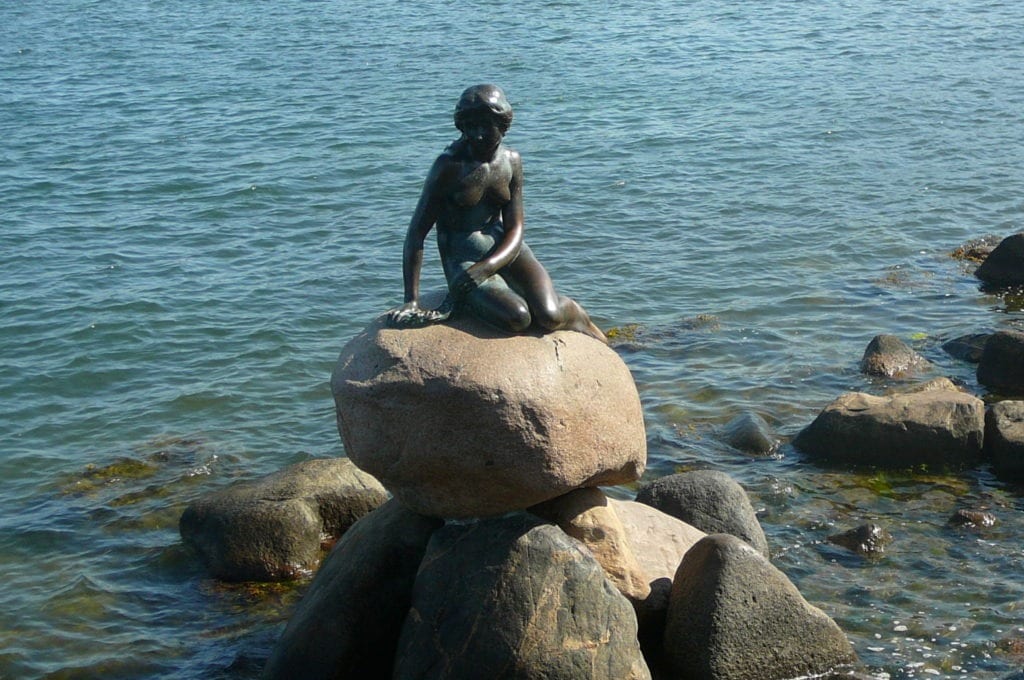 The Famous "Little Mermaid" Statue in Copenhagen