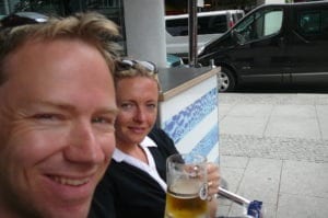 Nancy & Shawn Power enjoying a German beer in... Germany!! :-)