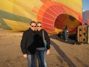 Nancy & Shawn Power experiencing their 1st ever Hot Air Balloon Ride