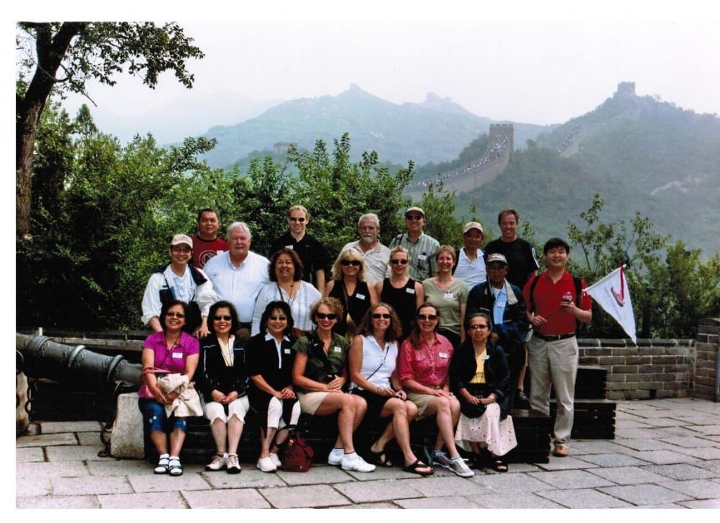 Nancy & Shawn Power with their Group at the "Great Wall of China" in Beijing