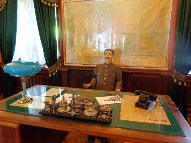 There's a wax figure of Joseph Stalin at his favorite "Dacha" (Cottage) in Sochi, Russia seen during our Black Sea Cruise
