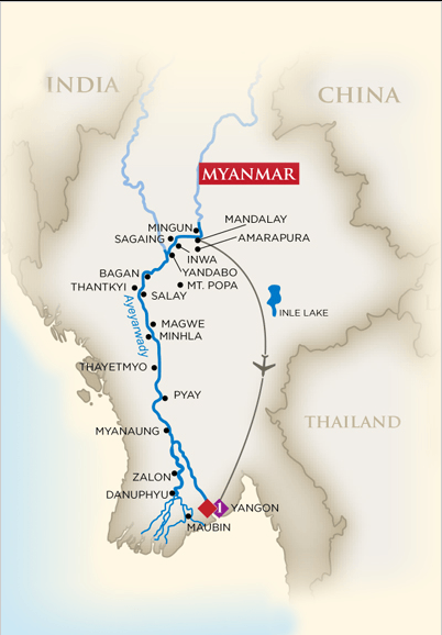 Myanmar Itinerary with AMA Waterways for their Irrawaddy River Cruise