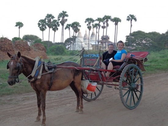 Horse Carriage ride Myanmar river cruise with AMA waterways