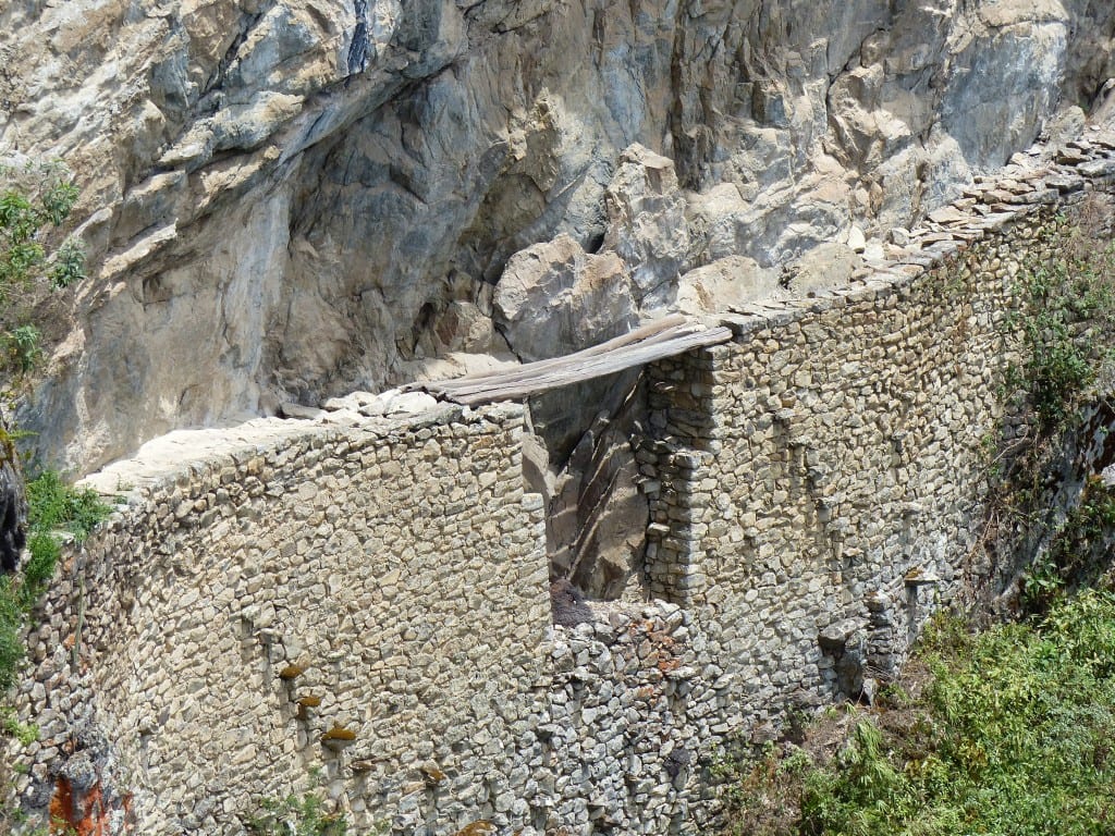 Inca Bridge in Machu Picchu on a cruise